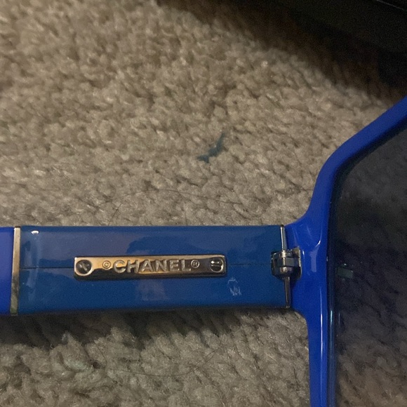 Chanel patent leather CC sunglasses (limited edition) 5230Q Blue main image 4